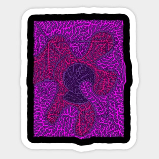 Purple Squiggles Sticker